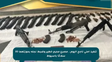 تنفيذ أمني ناجح اليوم.. مصرع مجرم خطير وضبط نجله بحوزتهما 35 سلاحًا بأسيوط